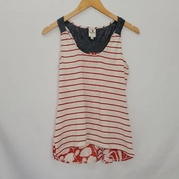 One September denim red white tank top - Picture 5 of 15